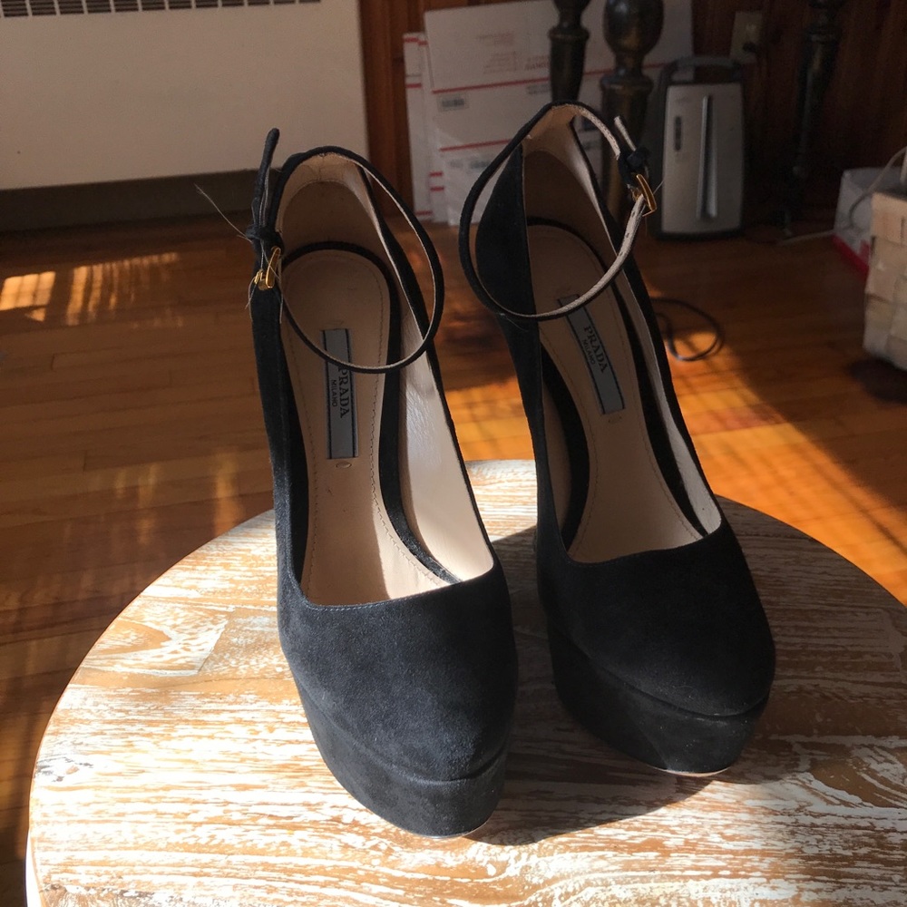 PRADA Suede Leather Wedges, Made in Italy, EUR 37